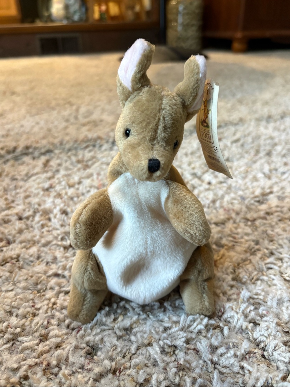 GUND Classic Pooh Tan and White Kangaroo Plush